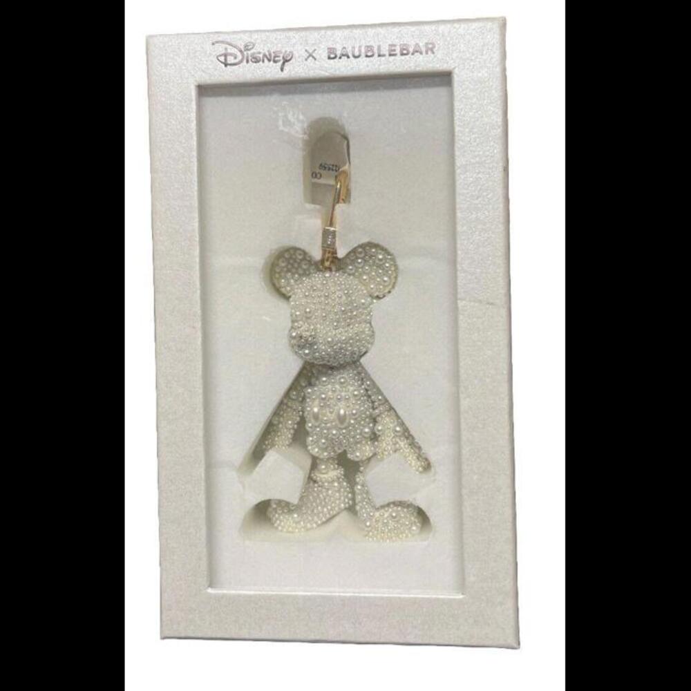 DISNEY Baublebar X Mickey Mouse Bag Backpack Charm Keychain Pearl Look NIB